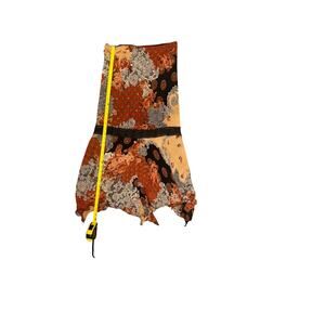 Whimsy Hankerchief Y2K orange and black skirt